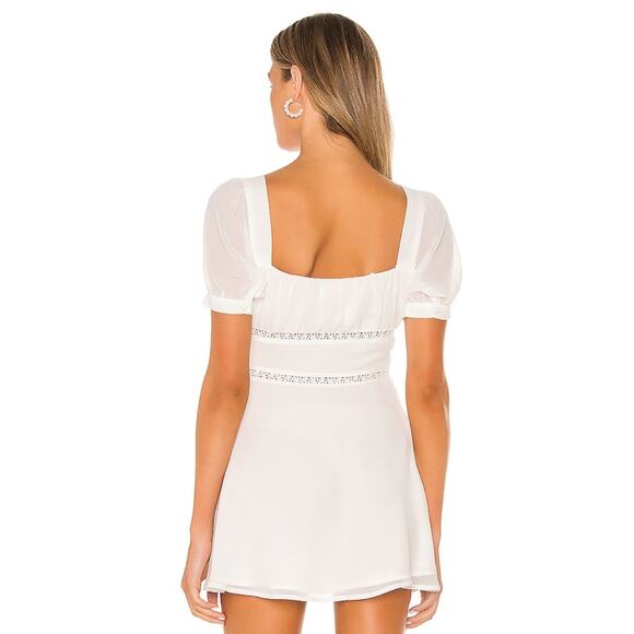Privacy Please Barlow Mini Dress in White NWT Size Small - Picture 4 of 4